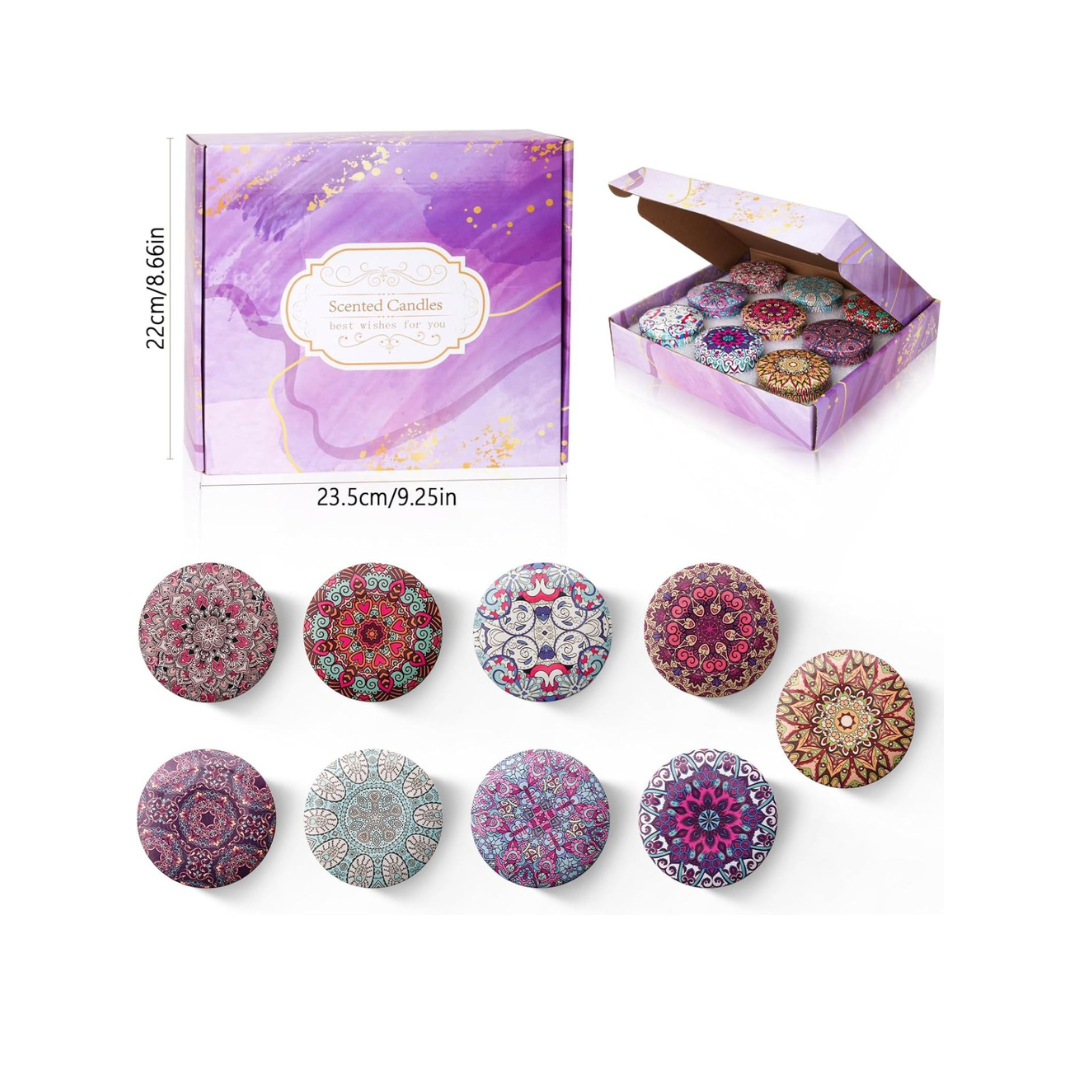 Magique Cadeau  Joli coffret 9 bougies.